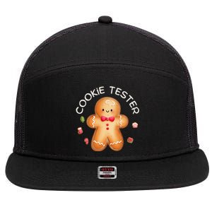 Funny Christmas Baking Team Cookie Tester Taster Baking Crew 7 Panel Mesh Trucker Snapback Hat