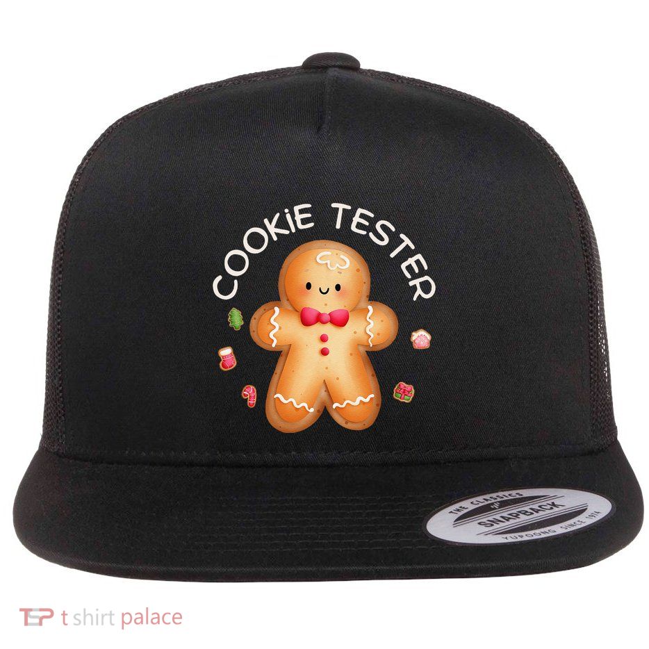 Funny Christmas Baking Team Cookie Tester Taster Baking Crew Flatbill Hat