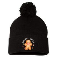 Funny Christmas Baking Team Cookie Tester Taster Baking Crew Pom Pom 12in Knit Beanie