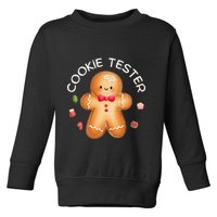 Funny Christmas Baking Team Cookie Tester Taster Baking Crew Toddler Sweatshirt