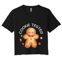 Funny Christmas Baking Team Cookie Tester Taster Baking Crew Crop Top