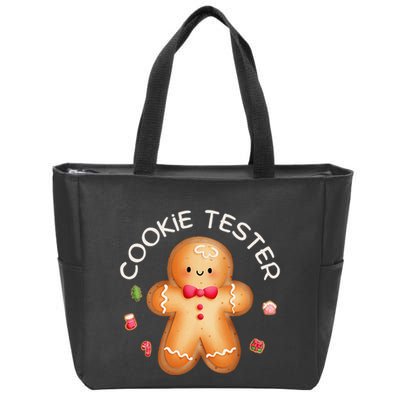 Funny Christmas Baking Team Cookie Tester Taster Baking Crew Zip Tote Bag