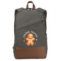 Funny Christmas Baking Team Cookie Tester Taster Baking Crew Cotton Canvas Backpack