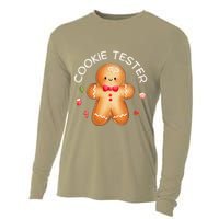 Funny Christmas Baking Team Cookie Tester Taster Baking Crew Cooling Performance Long Sleeve Crew