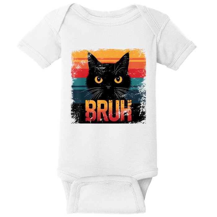 Funny Cat Bruh For Teens Boy Girl Women Meme Graphic Baby Bodysuit