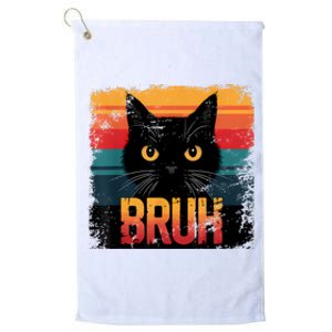 Funny Cat Bruh For Teens Boy Girl Women Meme Graphic Platinum Collection Golf Towel