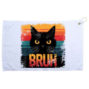 Funny Cat Bruh For Teens Boy Girl Women Meme Graphic Grommeted Golf Towel