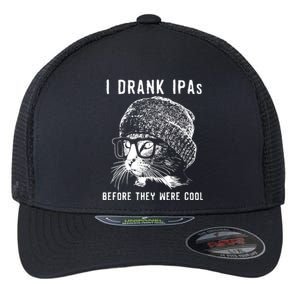 Funny Cat Beer for Wo Funny Cat Lover Gift Flexfit Unipanel Trucker Cap