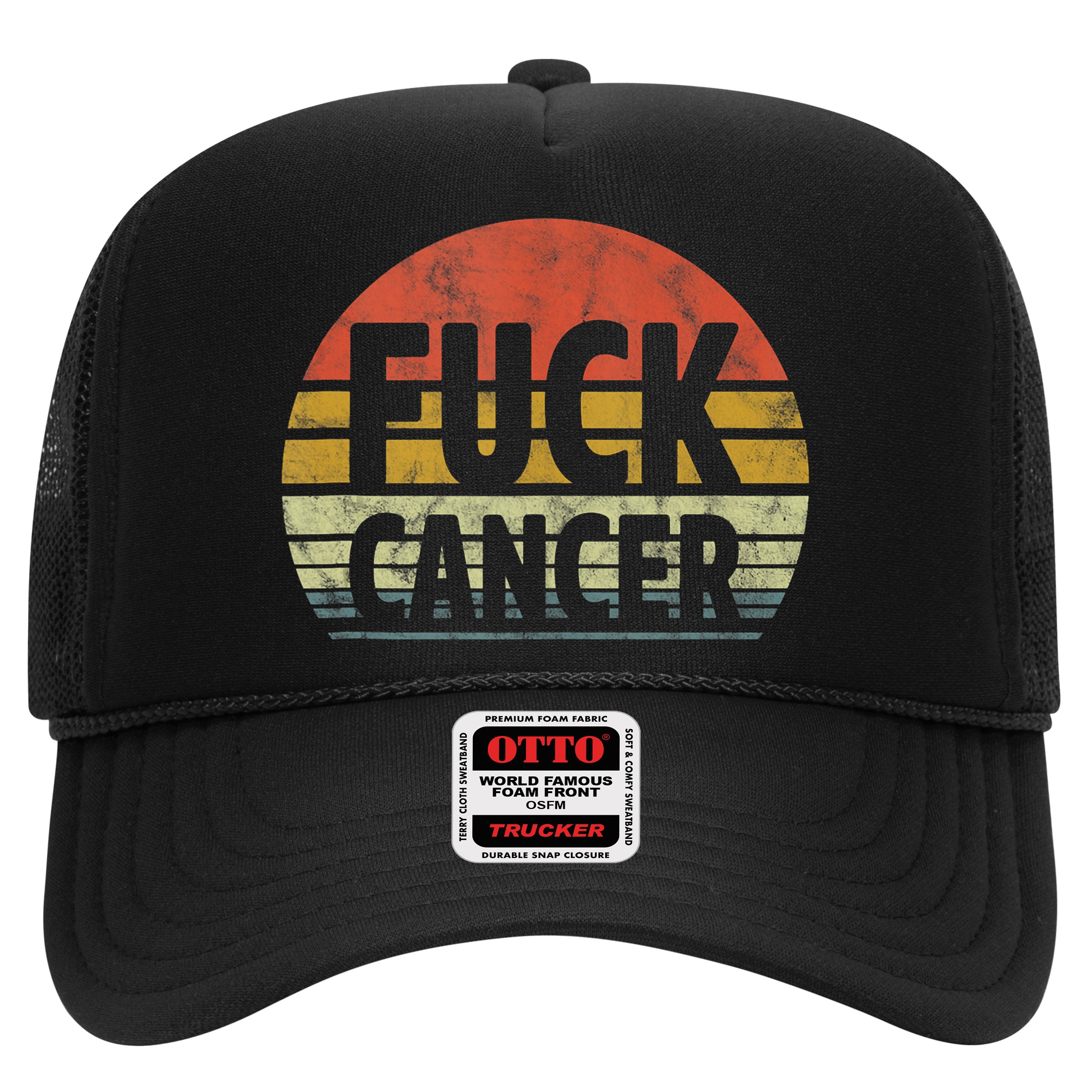 Fuck Cancer Breast Cancer Awareness Gift Retro Distressed Hat