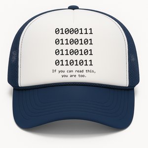 Funny Computer Binary Code Programmer Developer Geek Gift Trucker Hat