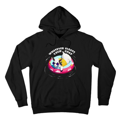 Funny Cute Baby Goat Whatever Floats Your Goat Hoodie