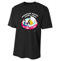 Funny Cute Baby Goat Whatever Floats Your Goat Performance Sprint T-Shirt