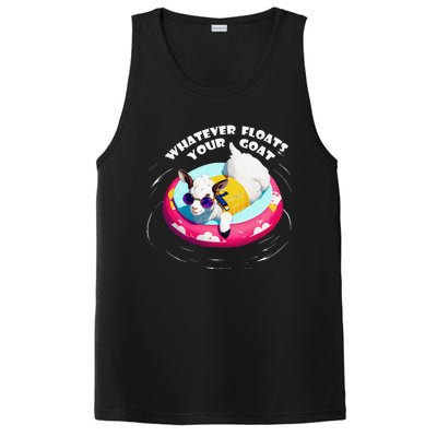 Funny Cute Baby Goat Whatever Floats Your Goat PosiCharge Competitor Tank