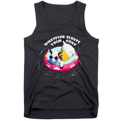 Funny Cute Baby Goat Whatever Floats Your Goat Tank Top