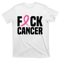 Fuck Cancer Breast Cancer Awareness Gift Retro Distressed T-Shirt