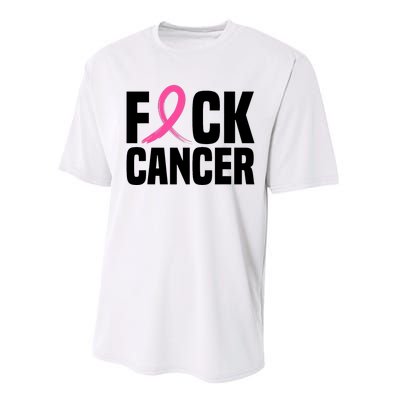 Fuck Cancer Breast Cancer Awareness Gift Retro Distressed Performance Sprint T-Shirt