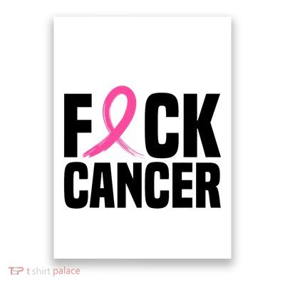 Fuck Cancer Breast Cancer Awareness Gift Retro Distressed Poster