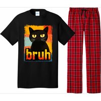 Funny Cat Bruh For Teens Meme Graphic Pajama Set