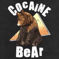 Funny Cocaine Bear 7 Panel Mesh Trucker Snapback Hat