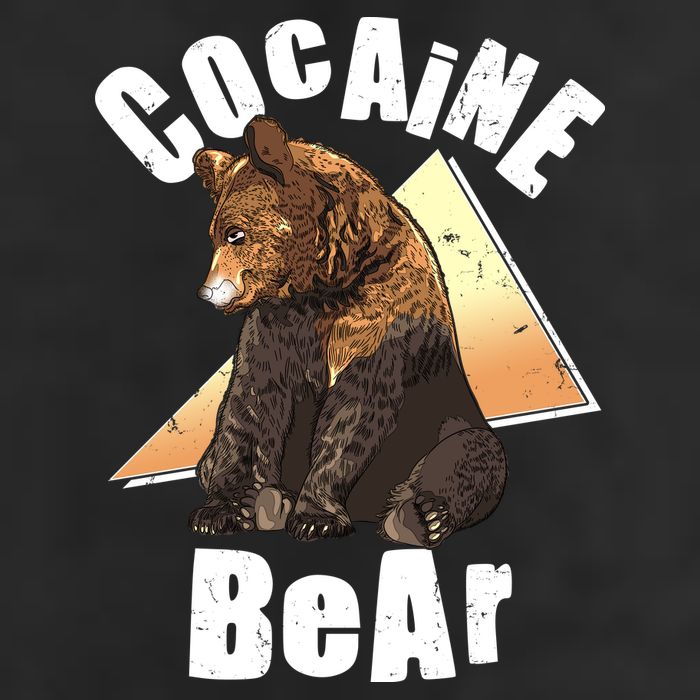 Funny Cocaine Bear 7 Panel Mesh Trucker Snapback Hat