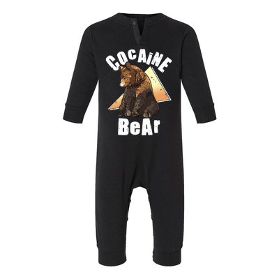 Funny Cocaine Bear Infant Fleece One Piece