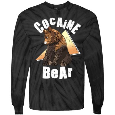 Funny Cocaine Bear Tie-Dye Long Sleeve Shirt