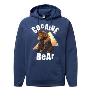 Funny Cocaine Bear Performance Fleece Hoodie