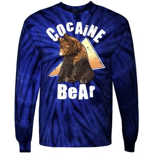 Funny Cocaine Bear Tie-Dye Long Sleeve Shirt