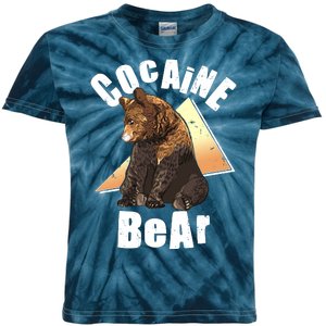 Funny Cocaine Bear Kids Tie-Dye T-Shirt