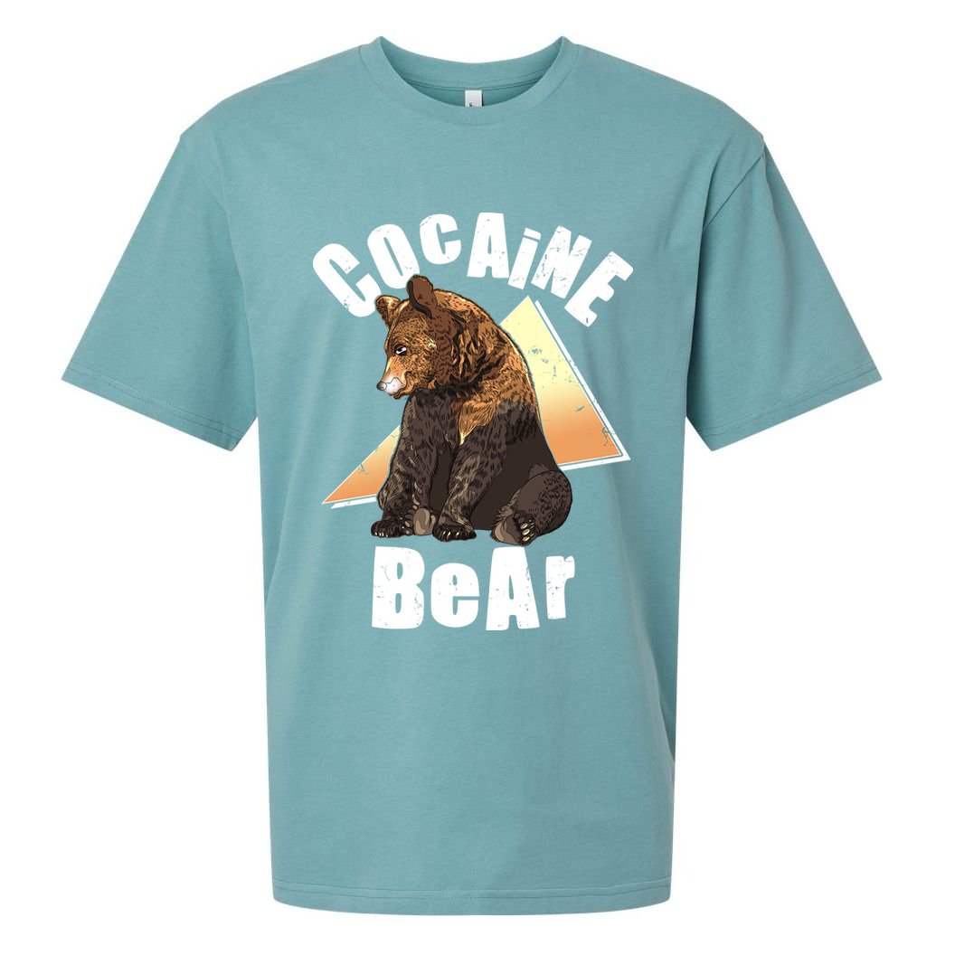 Funny Cocaine Bear Sueded Cloud Jersey T-Shirt