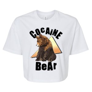 Funny Cocaine Bear Bella+Canvas Jersey Crop Tee