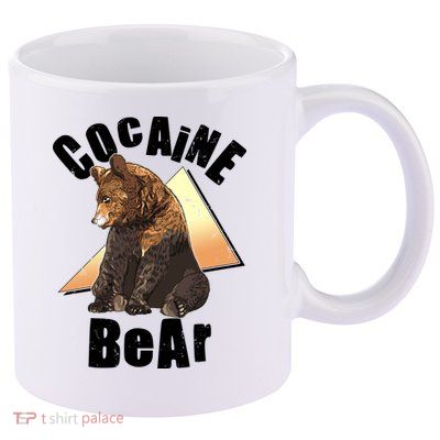 Funny Cocaine Bear 11oz C Handle Ceramic Mug