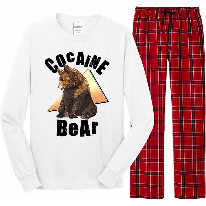 Funny Cocaine Bear Long Sleeve Pajama Set