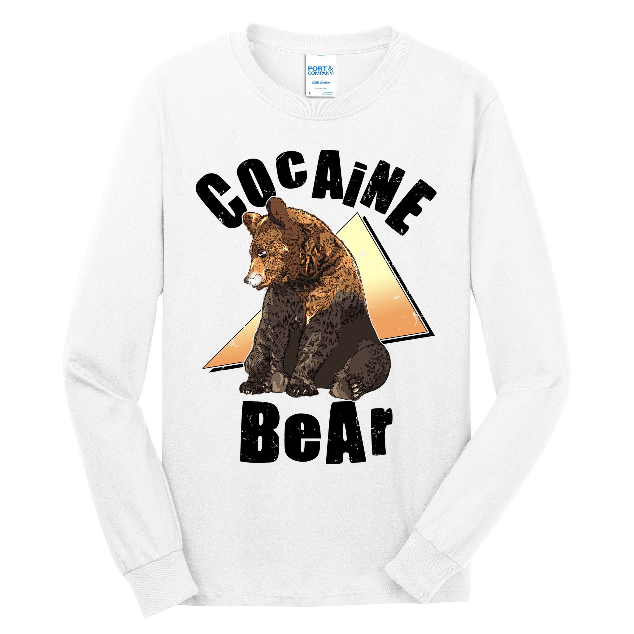 Funny Cocaine Bear Tall Long Sleeve T-Shirt