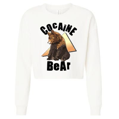 Funny Cocaine Bear Cropped Pullover Crew