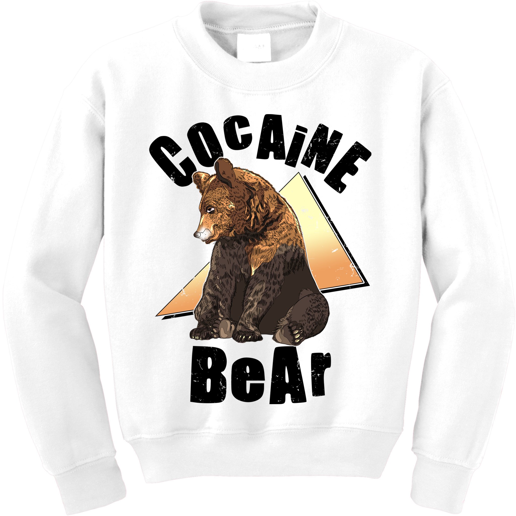 Funny Cocaine Bear Kids Sweatshirt