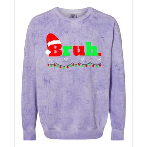 Funny Christmas Bruh Colorblast Crewneck Sweatshirt