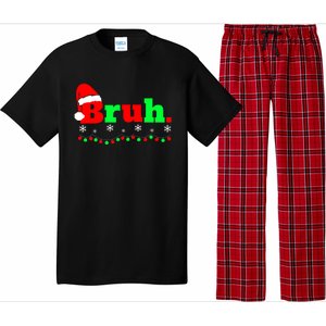 Funny Christmas Bruh Pajama Set