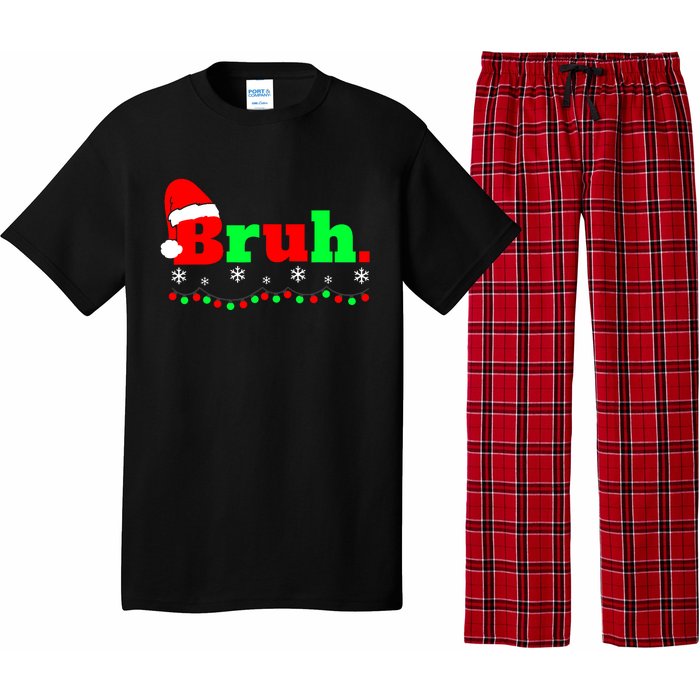 Funny Christmas Bruh Pajama Set