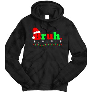 Funny Christmas Bruh Tie Dye Hoodie