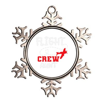 Flight Crew Birthday Aunt Airplane Matching Family Metallic Star Ornament