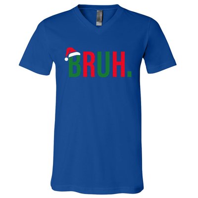 Funny Christmas Bruh Xmas  V-Neck T-Shirt