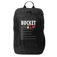 Funny Christmas Bucket List Design Xmas Holiday Humor City Backpack