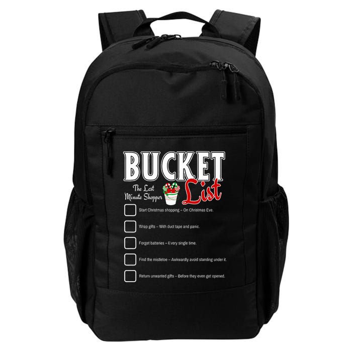 Funny Christmas Bucket List Design Xmas Holiday Humor Backpack