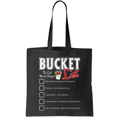 Funny Christmas Bucket List Design Xmas Holiday Humor Bag