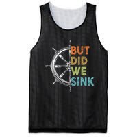 Funny Cruise But Did We Sink Pontoon Boat Captain Mesh Reversible Basketball Jersey Tank