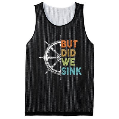 Funny Cruise But Did We Sink Pontoon Boat Captain Mesh Reversible Basketball Jersey Tank