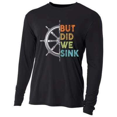 Funny Cruise But Did We Sink Pontoon Boat Captain Cooling Performance Long Sleeve Crew