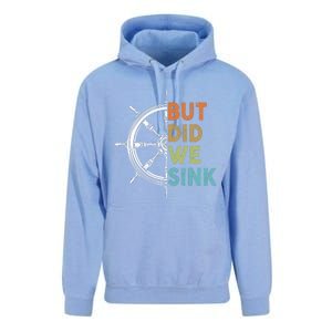 Funny Cruise But Did We Sink Pontoon Boat Captain Unisex Surf Hoodie