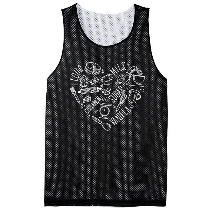 Funny Cookie Baking Love Baker Lover Best Baking Mesh Reversible Basketball Jersey Tank